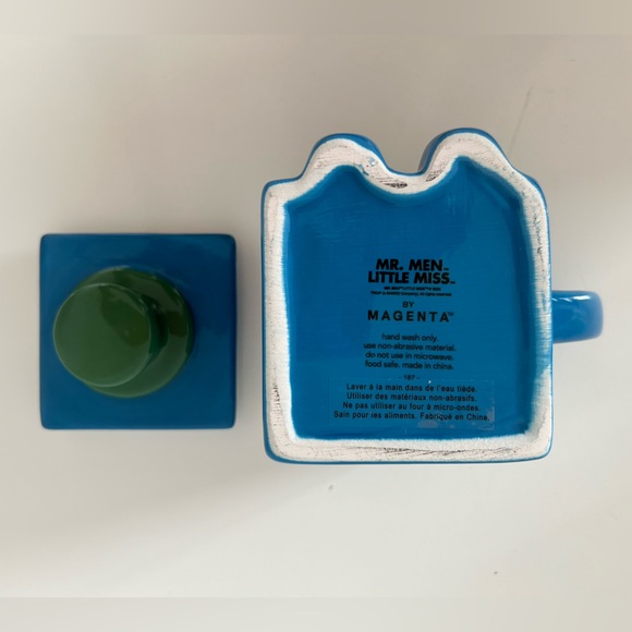 New Mr. Men Little Miss Mr. GRUMPY by Magenta Blue Top Hat Topper Mug🎩💙💚 - Picture 6 of 9
